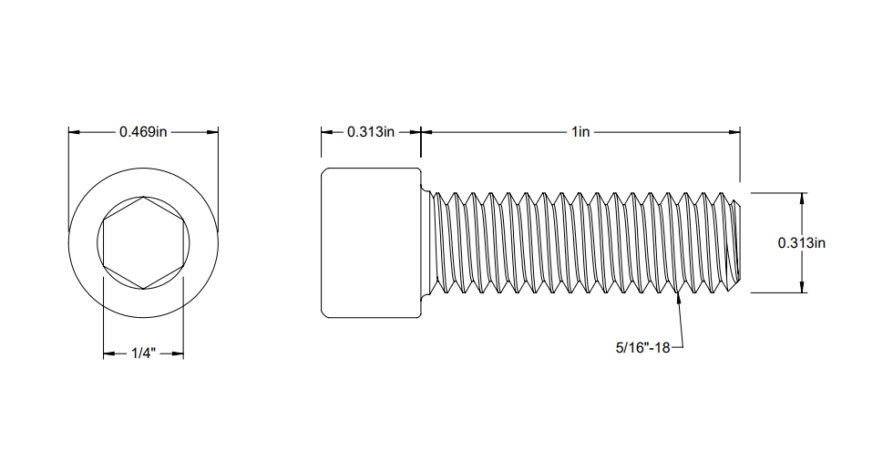 Stainless Steel Socket Head Screw (25 Pack)